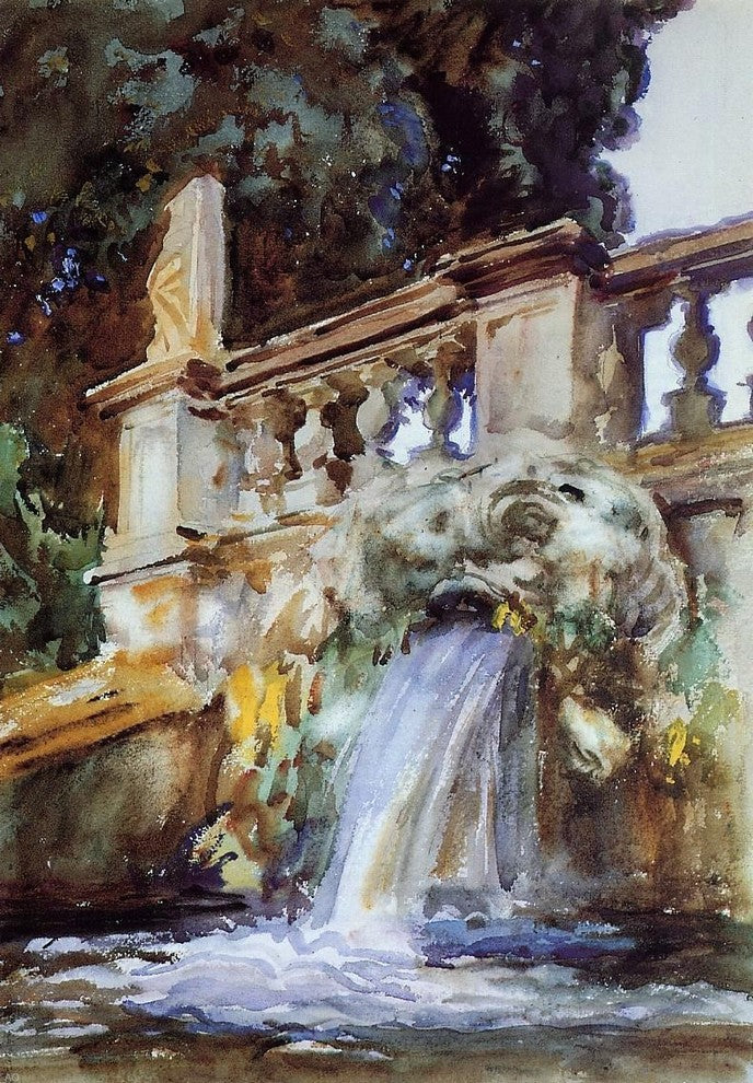 John Singer Sargent Villa Torlonia- Frascati, 18"x27" Gallery Wrapped Canvas