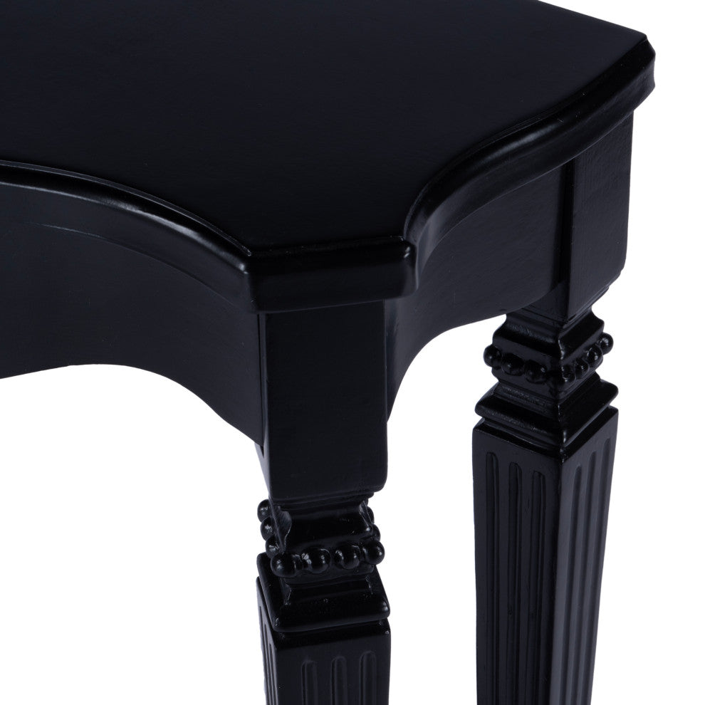 Cheshire Console Table, Gilded Cream, Black Licorice
