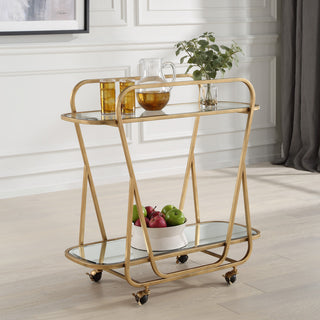 Uttermost - 22907 - Serving Cart - Swain - Antique Brass