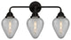 288-3W-BK-G165-LED 3 Light 24.5" Bath Vanity Light, Matte Black