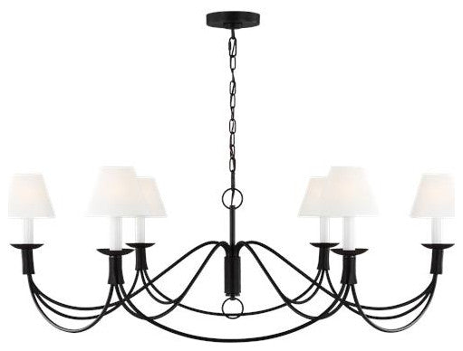 Generation Lighting, LC1196AI, Medium Chandelier, Aged Iron