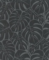 Botanical & Jungle Textured Wallpaper Featuring Palm Leaves, 82084