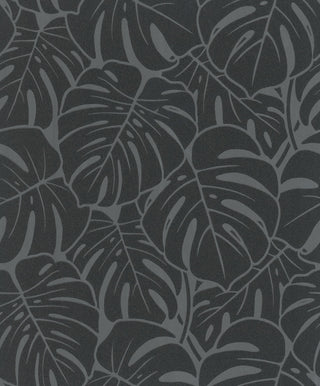 Botanical & Jungle Textured Wallpaper Featuring Palm Leaves, 82084