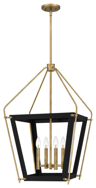 Quoizel QP5348 Abbeville 4 Light 18"W Candle Style Chandelier - Earth Black