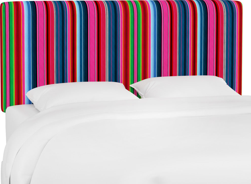 Browder Twin Upholstered Headboard, Serape Stripe Bright Multi