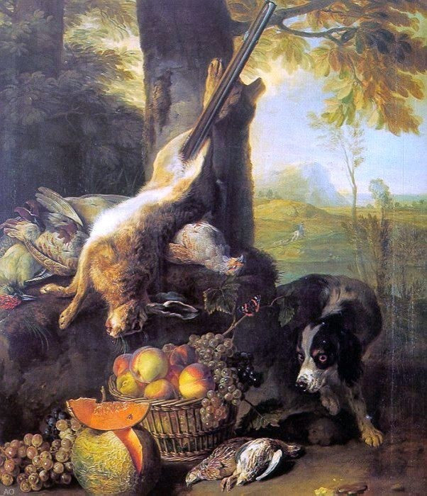 Alexandre-Francois Desportes Still Life With Dead Hare and Fruit Wall Decal