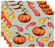 Gourds Galore 18"x14" Light Green Fall Print Placemat, Set of 4