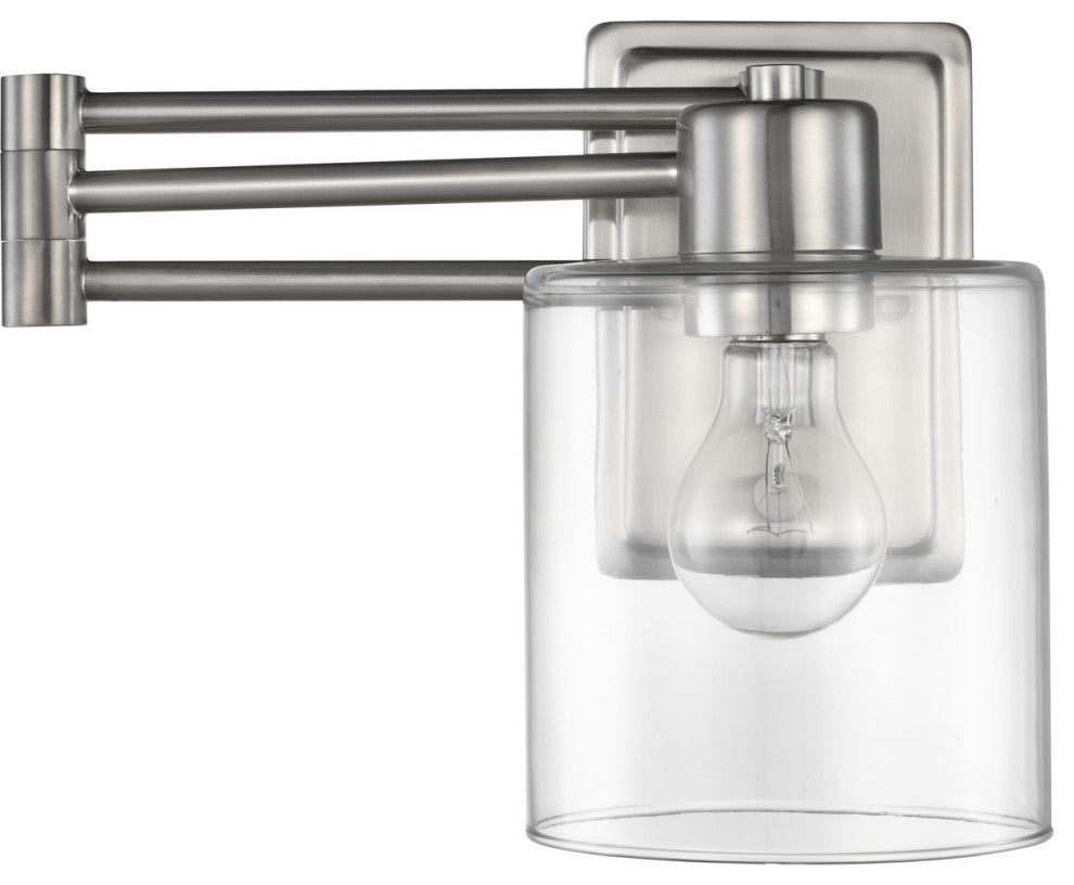 Milner Collection Brushed Nickel Swing Arm Wall Light