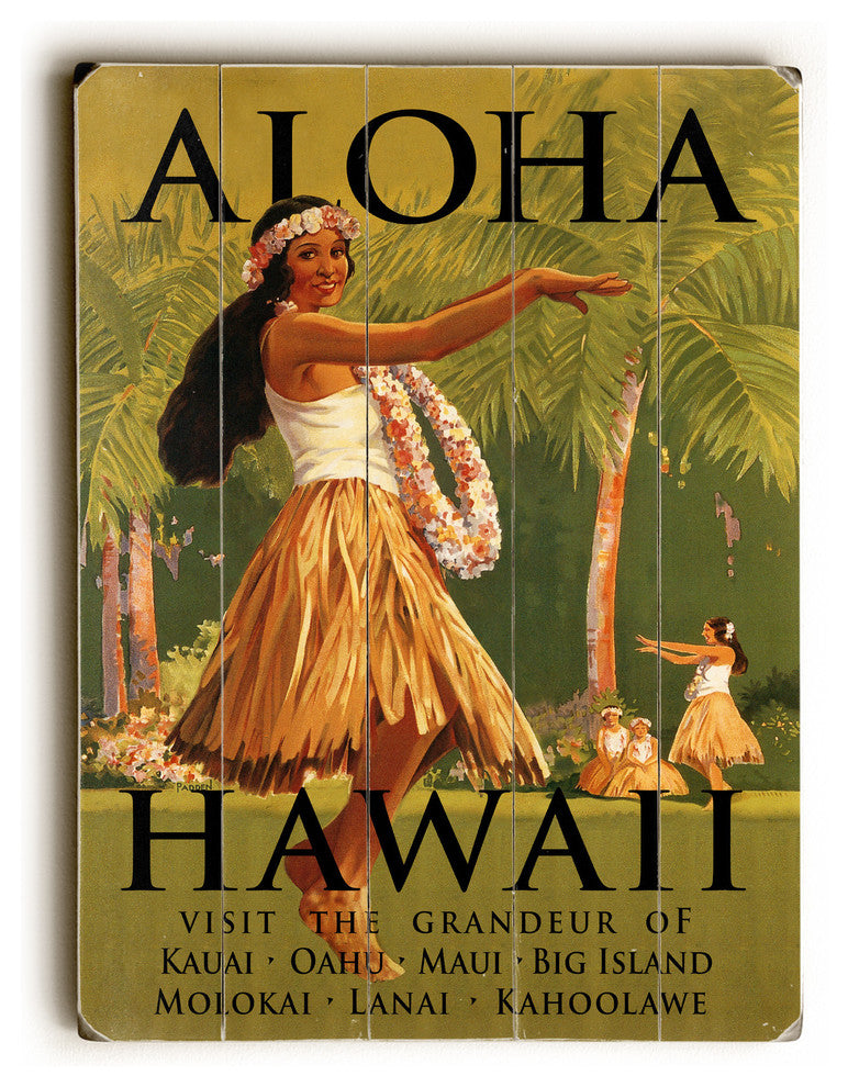 Aloha Hawaii - Wall Decor by Mondiale, 25"x34"