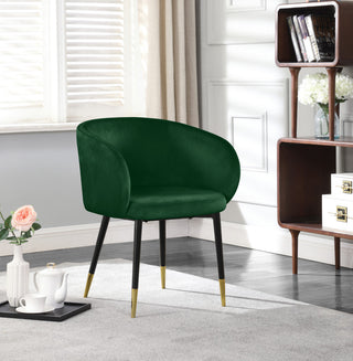 Louise Velvet Dining Chair, Green