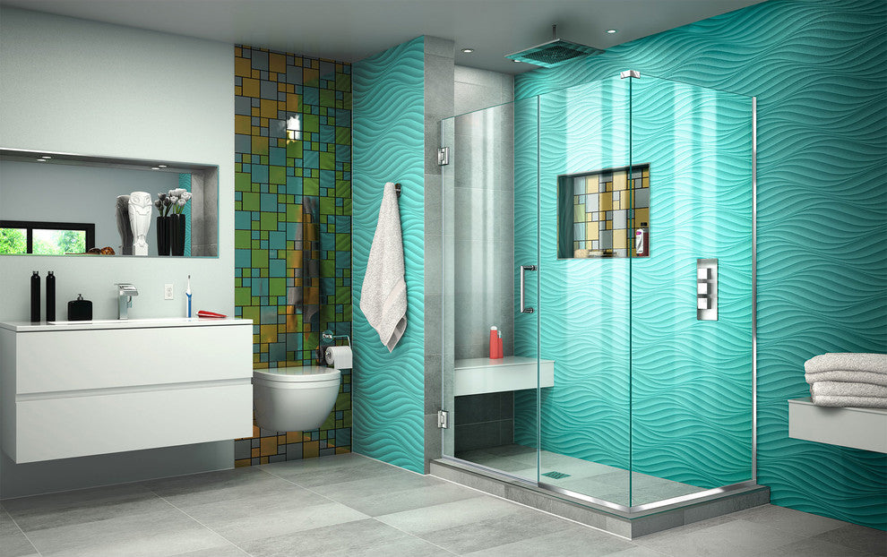DreamLine Unidoor Plus 48"x30-3/8"x72" Shower Enclosure, Chrome Finish