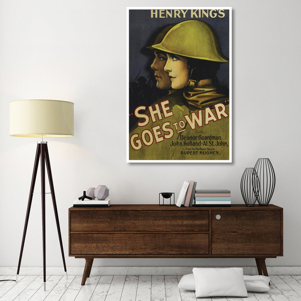 "Vintage Film Posters: She Goes to War" Digital Paper Print, 42"x62"