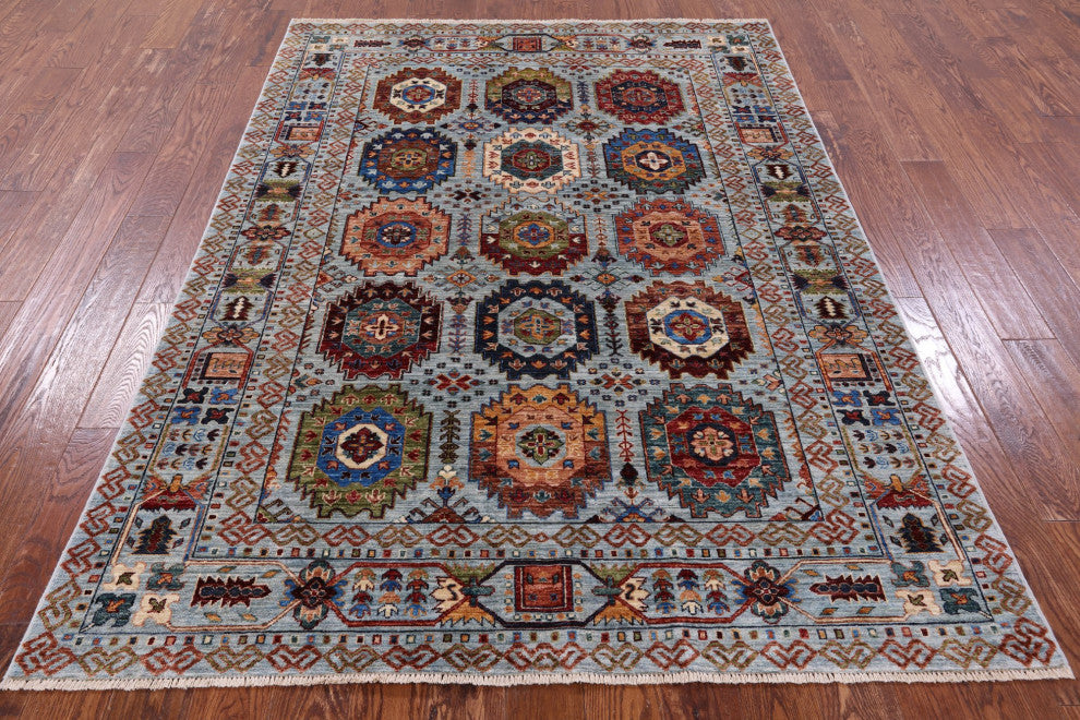 Fine Turkmen Ersari Handmade Rug 5' 8" X 7' 10" Q10567