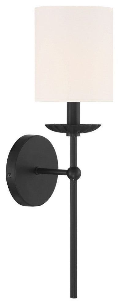 1-Light Wall Sconce, Matte Black