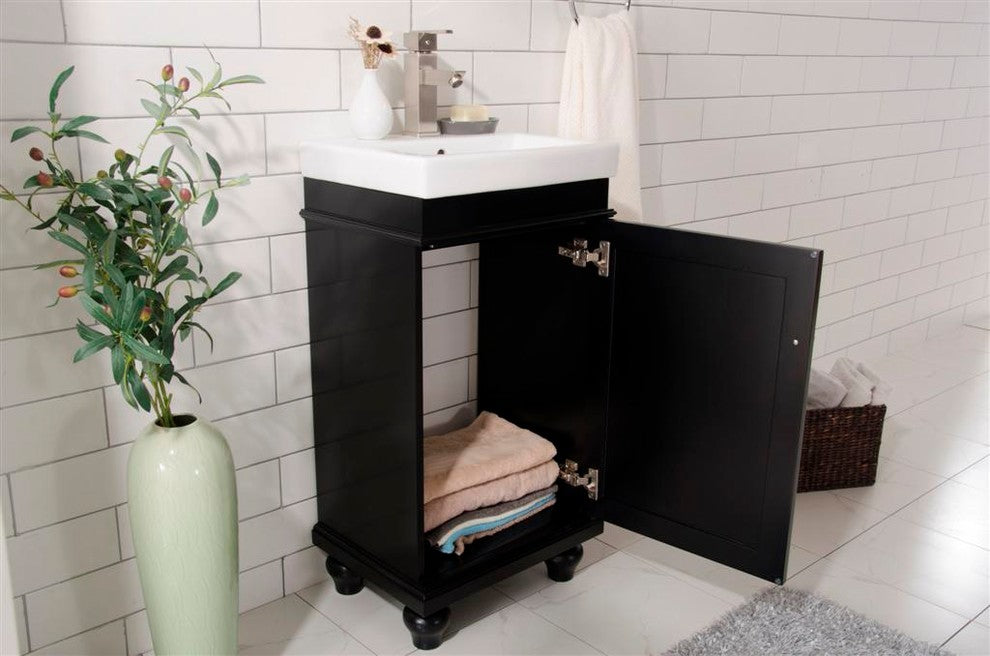 Legion Furniture Dawson Single Sink Vanity, Espresso, 18"