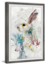 "Painted Bunny" Framed Painting Print, 24"x36"