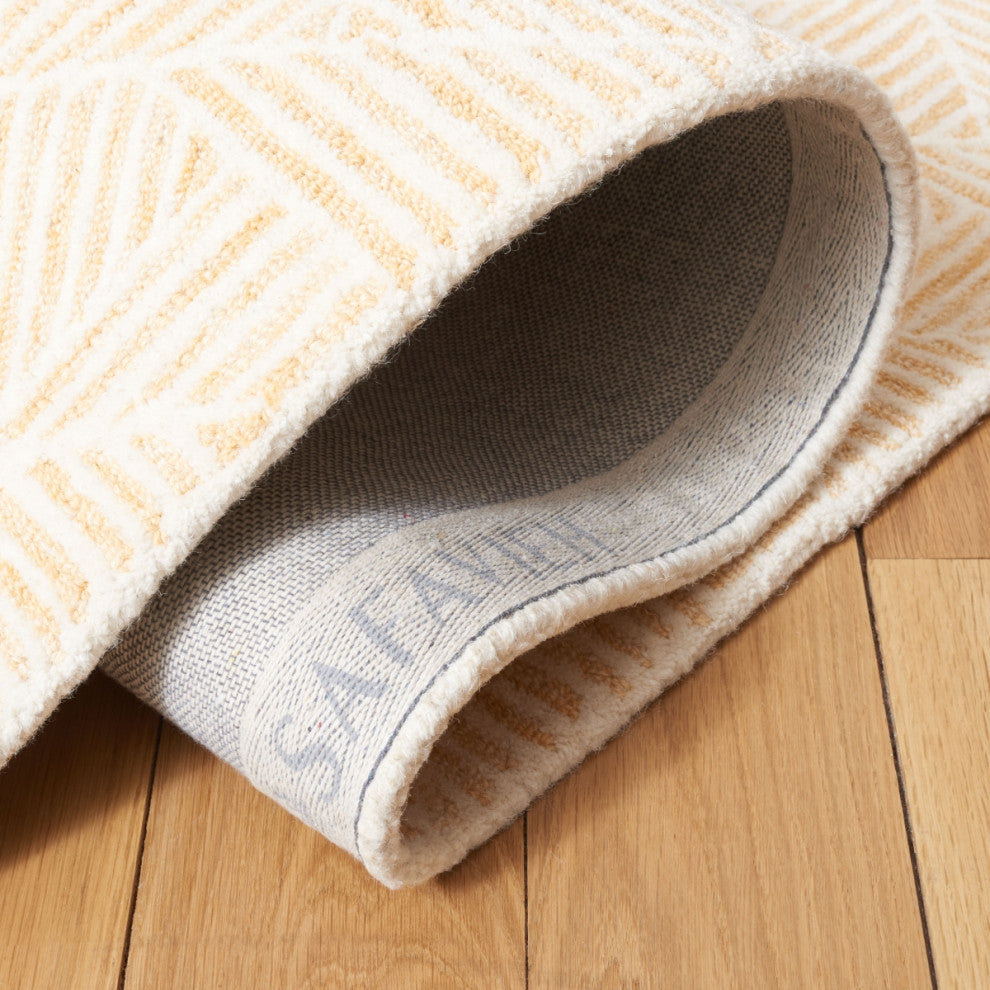 Safavieh Couture Abstract Collection ABT763 Area Rug, Gold/Ivory, 10'x14'