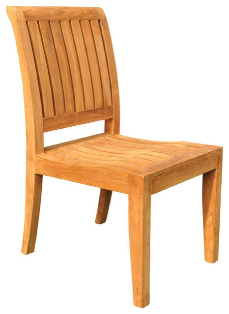 11-Piece Outdoor Teak Dining: 117" Masc Oval Extn Table, 10 Lagos Armless Chairs