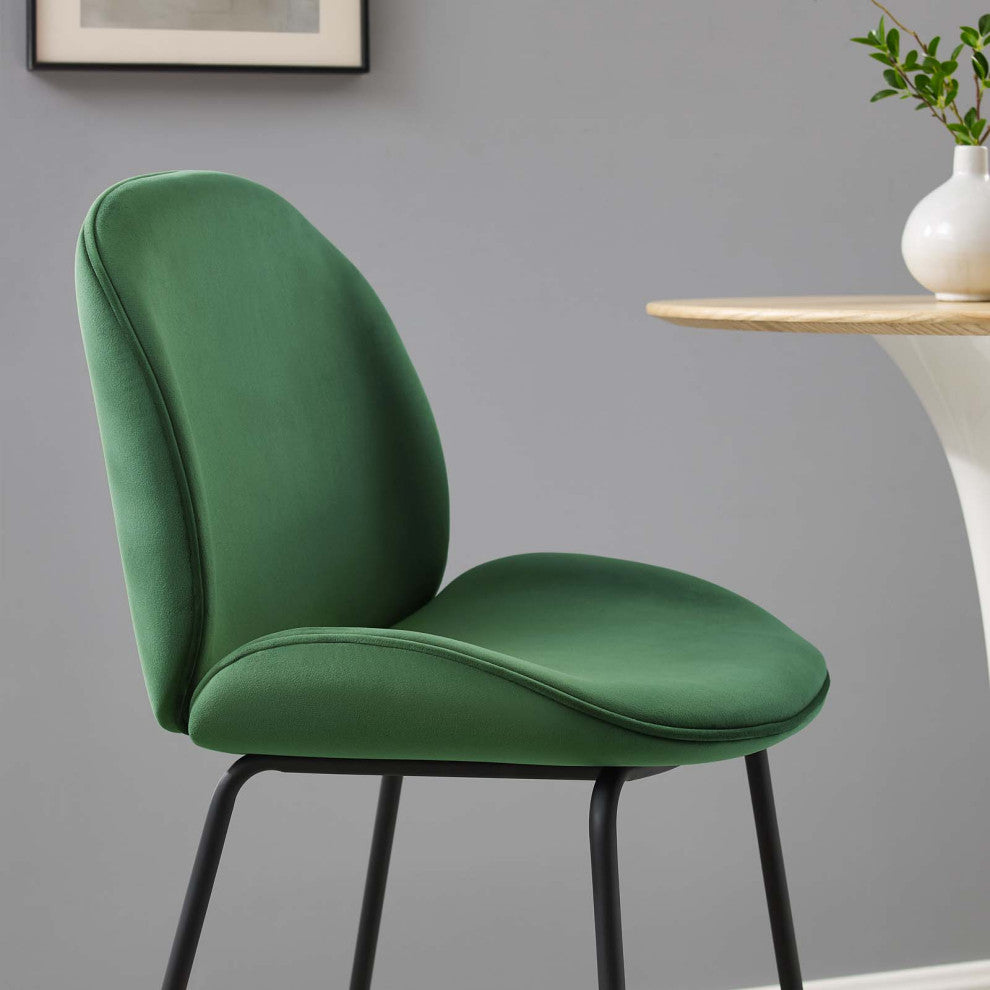 Bar Stool Chair Barstool, Velvet, Metal, Green, Bar Pub Cafe Bistro Restaurant