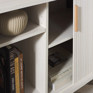 Safavieh Tealla Sideboard/Media Stand, Bleached White/Gold