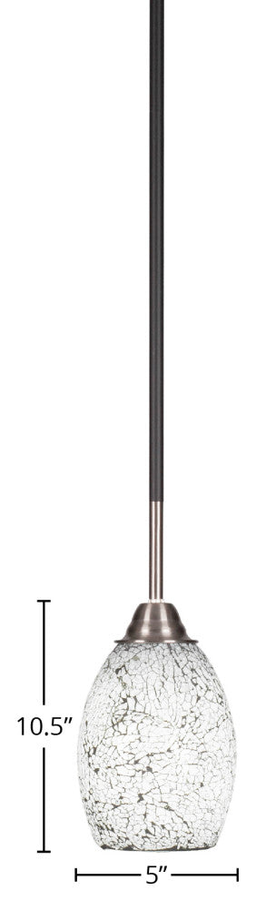 Paramount Mini Pendant, Matte Black & Brushed Nickel, 5" Black Fusion