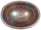 Oval Copper Bathroom Sink with Barbed Wire Design & 19-Hole Drain