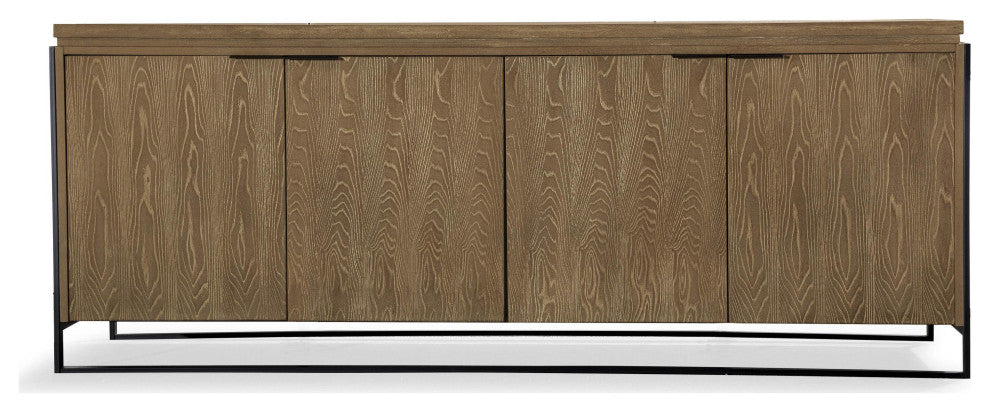 Industrial Buffet, Elm Wood Cabinet, Mid Century Modern Buffet, Wooden Sideboard