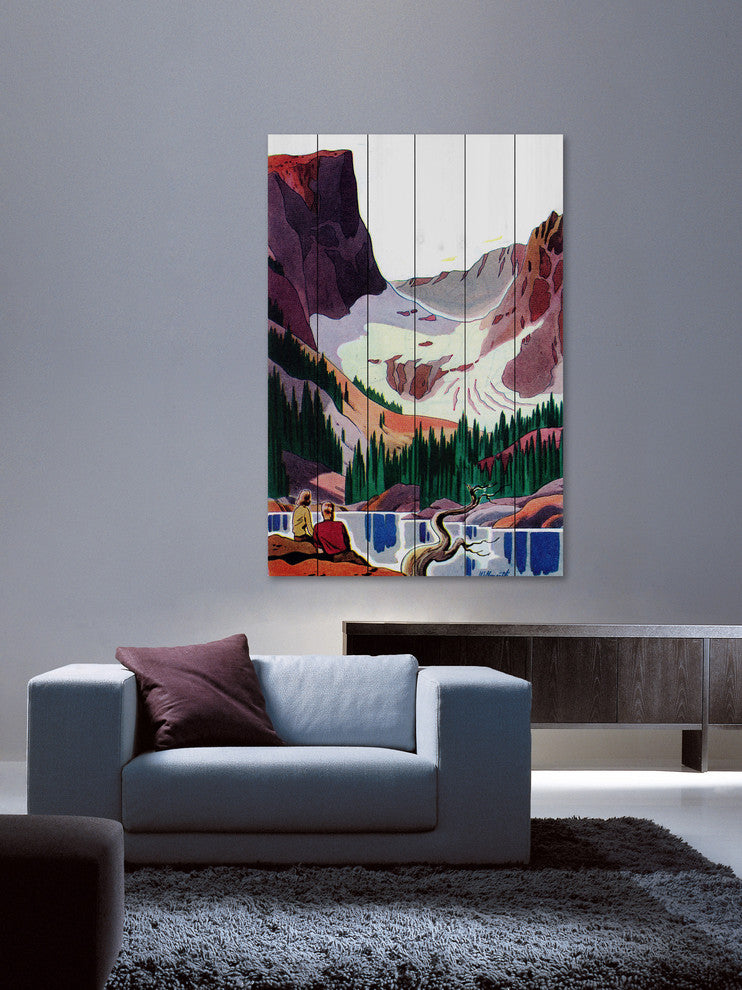 "Colorado Calling" Painting Print on White Wood