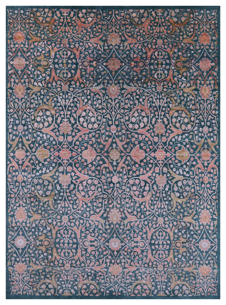 Wool & Silk Modern Hand Knotted Rug 8' 9" X 12' 3" - Q15977