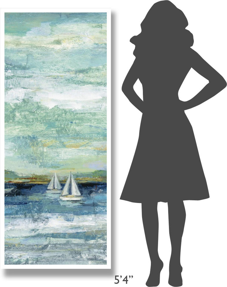 "Calm Lake Panel II" Digital Paper Print by Silvia Vassileva, 26"x62"