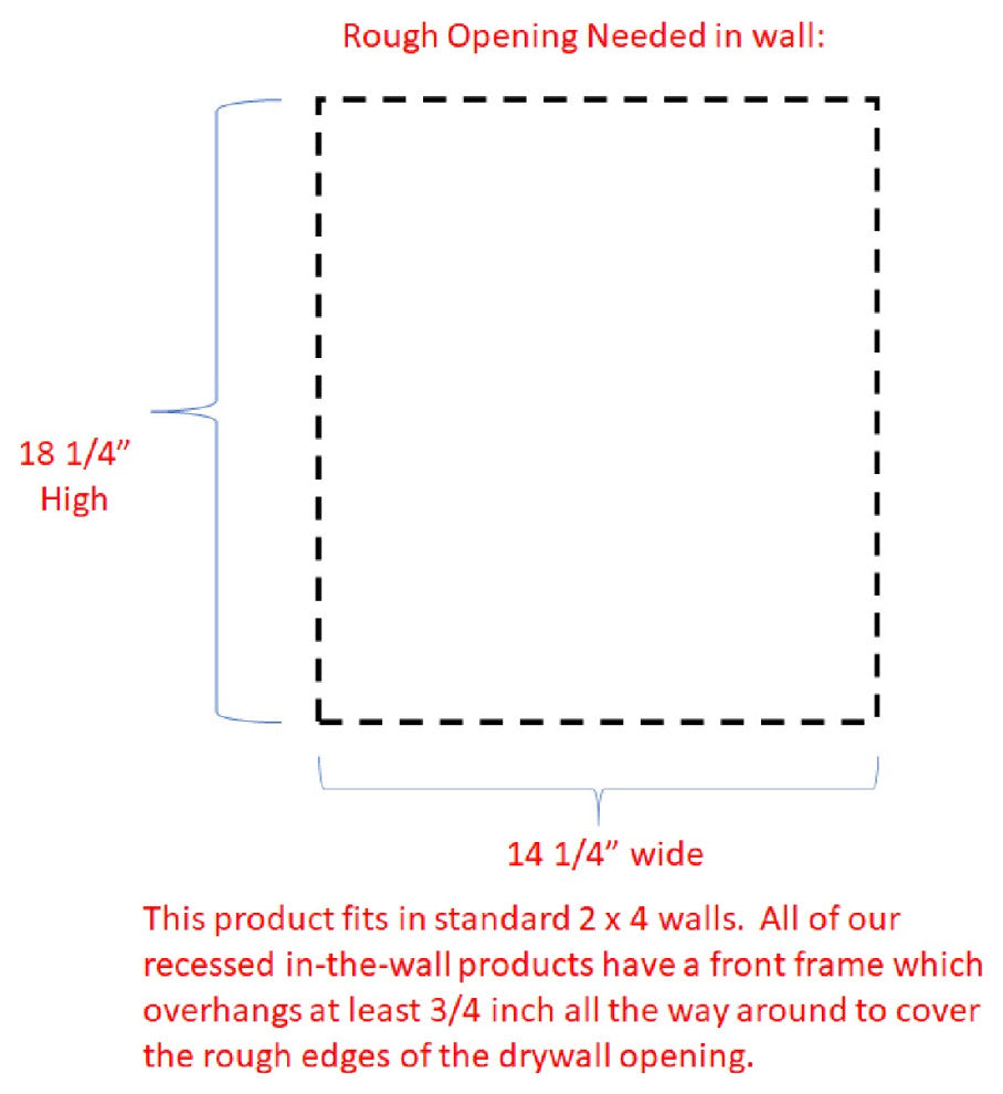 Delta Recessed Unfinished Medicine Cabinet 19.5h x 15.5w x 3.5d