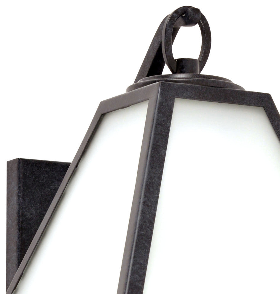 Crystorama Lighting Group GLA-9701-OP Glacier 13" Tall Wall - Black Charcoal