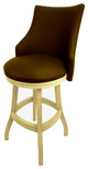 Swivel Wood Bar Stool 30", Bellissima, Brown, Beige