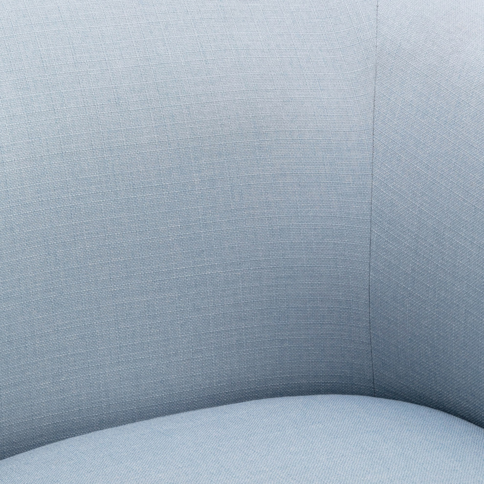 Elm Skirted Swivel Chair, Sky Blue