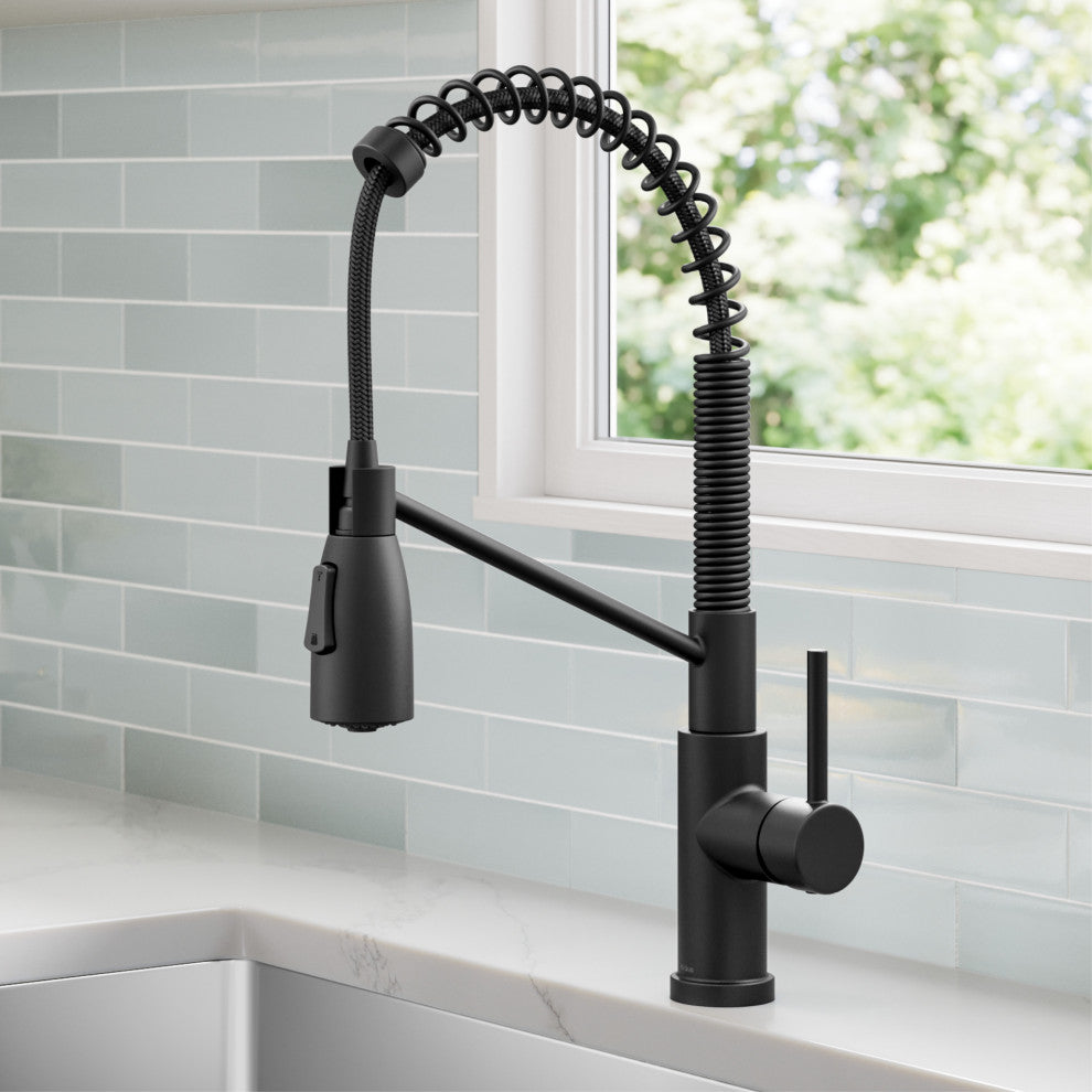 KRAUS Coda Commercial Style 2-Function 1-Handle Pull Down Kitchen Faucet, MB