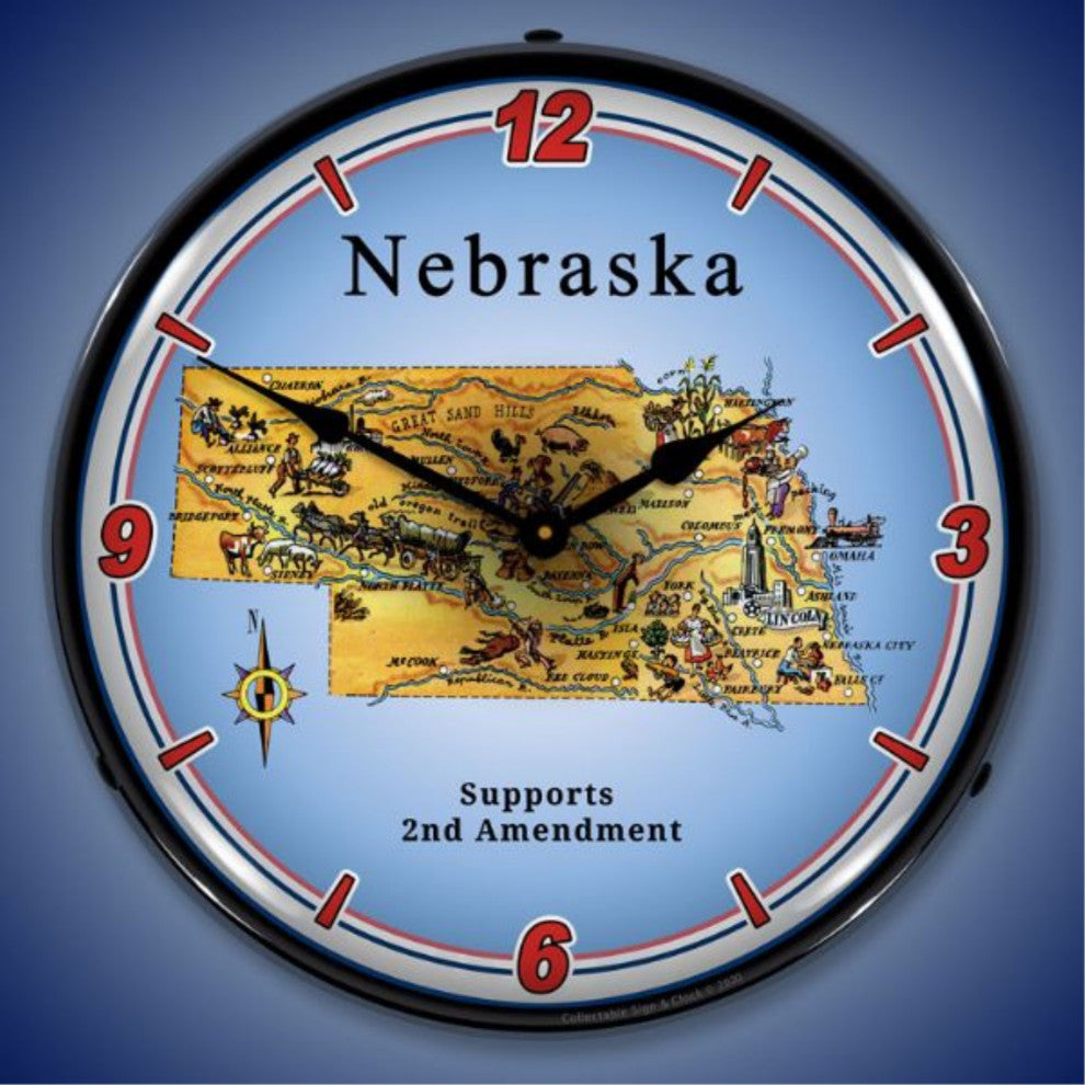 N20031050 Nebraska Supports the 2nd Amendment Clock
