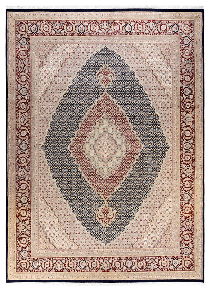 Letpadan One-of-a-Kind Hand-Knotted Area Rug Blue, 9'1"x12'5"