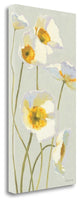 "White On White Poppies Panel I" By Shirley Novak, Giclee on Gallery Wrap Canvas