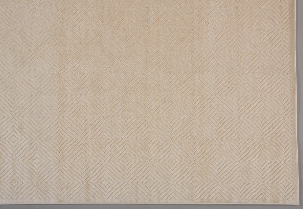 Weave & Wander Soho Zam Soft Chenille Rug, Ivory, 5'3"x7'6"