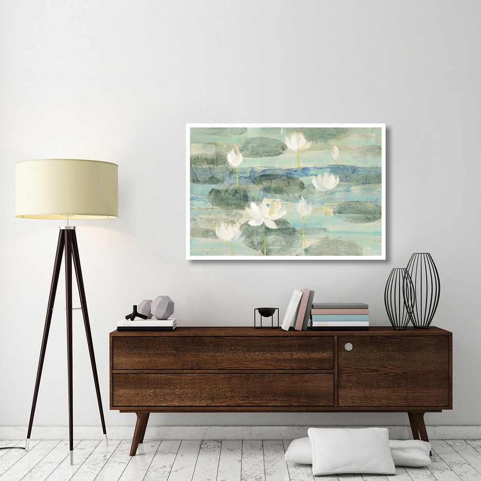 "Water Lilies Bright" Digital Paper Print by Albena Hristova, 50"x34"
