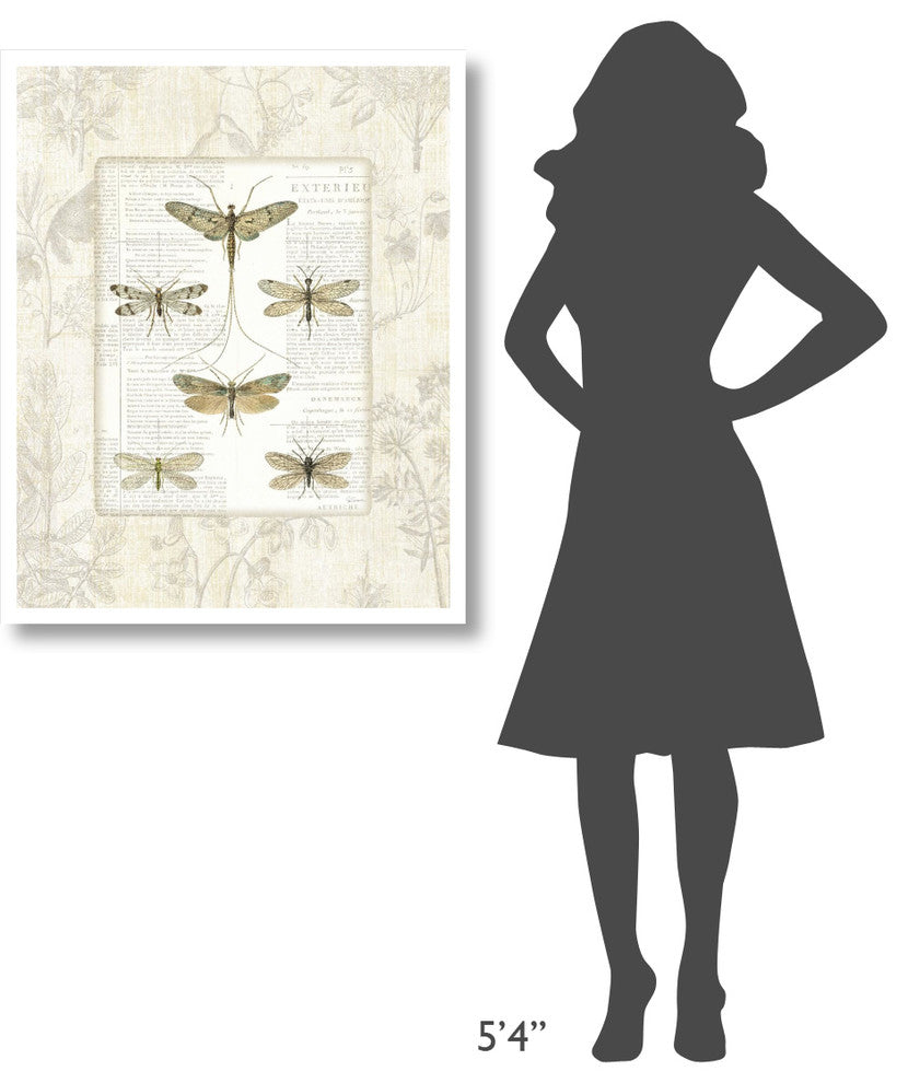 "Dragonfly Botanical" Digital Paper Print by Sue Schlabach, 30"x37"