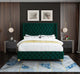 Savan Velvet Upholstered Bed, Green, King