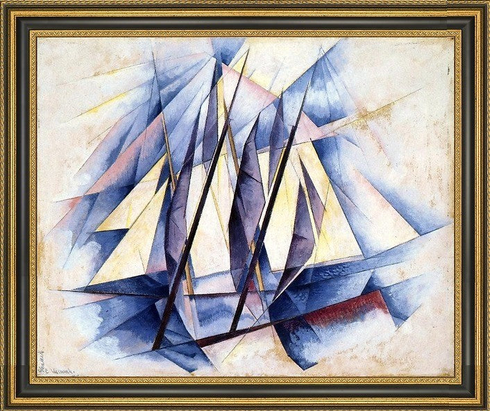 Charles Demuth Sail: In Two Movements - 20" x 25" Framed Premium Canvas Print