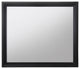 35" Black Accent Mirror