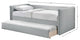 Colton Linen Textured Fabric Upholstered Daybed, Gray