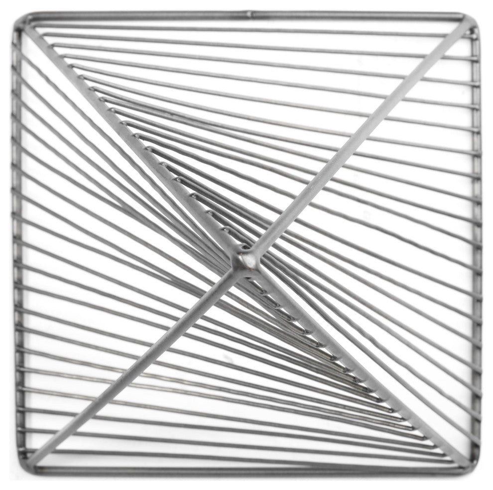 Risley Gray Metal Triangular Decorative Object