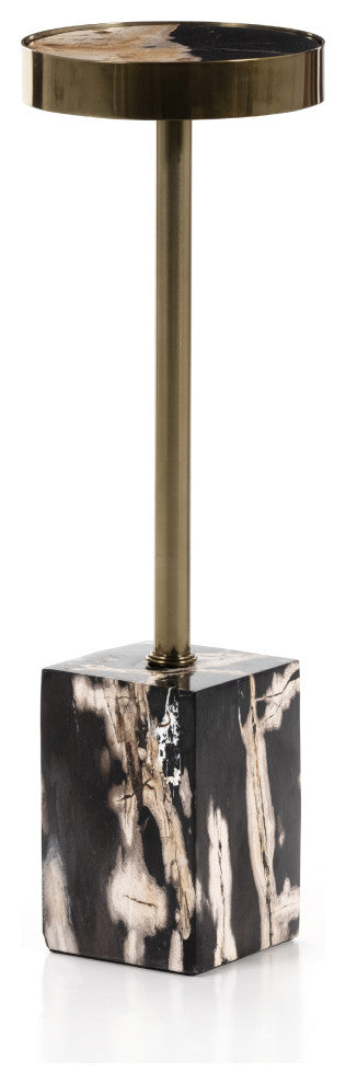 Bevin End Table, Dark Petrified Wood