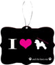 I Love My Bichon Frize Dog Design Rectangle Christmas Tree Ornament