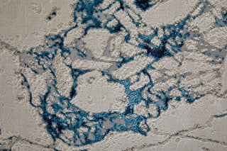 Weave & Wander Armada Modern Ivory/Blue Rug, 5'x8'