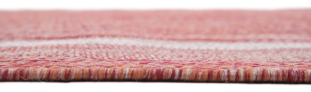 Unique Loom Rust Red Soft Border Outdoor 7'' 0 x 10'' 0 Area Rug